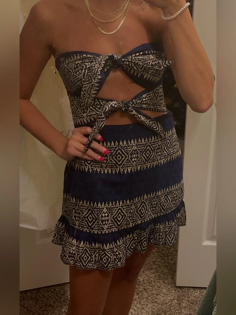 Tularosa Anna Dress in Navy